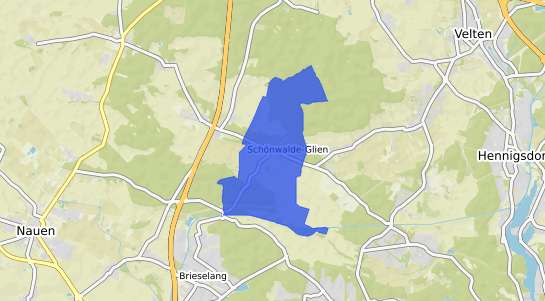 Bodenrichtwertkarte Sch&ouml;nwalde-Glien Pausin